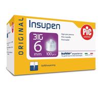 Pic Insupen Original Ago Penna Insulina Misura 31G x 0.25mm 6mm, 100Aghi