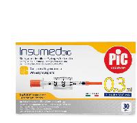 Pic Siringa Insulina 0,3ml 31g 8mm 30 Pezzi