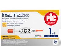 SIRINGA INSULINA PIC INSUMED 1 ML 100 UI AGO GAUGE 30 12,7 MM SENZA SPAZIO MORTO 30 PEZZI
