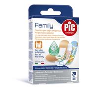 Pic Solution Cerotti Pic Family Mix assortiti con clorexidina, 20 pezzi