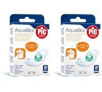 Pic Solution Cerotto Antibatterico Aquabloc 19X72 20P, 20 unità (Confezione da 2)