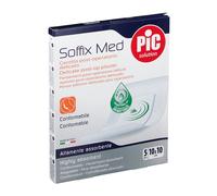 PIKDARE CEROTTO PIC SOFFIX MED IN TNT CON TAMPONE CENTRALE ASSORBENTE STERILE MONOUSO 10X10 CM ANTIBATTERICO 5 PEZZI