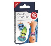 Pic Solution Cerotto Tattoo Fun per Protezione Ferite Bambini 12 Cerotti Sagomati