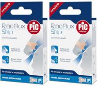 Pic Solution RinoFlux Strip Cerotti Nasali Respira bene, facilitano la respirazione, Donano immediato sollievo dai disturbi della Congestione Nasale, Confezione da 20 Pezzi, Dimensioni XL