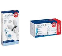 PIC Solution RinoFlux Wash Siringa Per Lavaggio Nasale 2 Pezzi + Soluzione Salina Isotonica 50 Pezzi da 5 ml