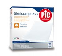 Pic GARZA COMPRESSA IDROFILA PIC 10X10CM 4 STRATI 2 BUSTE 25 PEZZI FUSTELLA