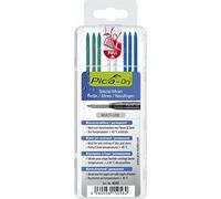 PICA 4040/SB - Estuche 8 minas Dry en blíster Verde, Blanco, Azul