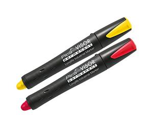 Pica 990 Permanent-Marker Visor Set, Rot