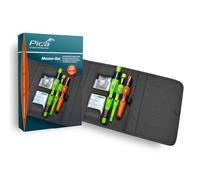 Pica Master-Set 55030 | Set professionale di marcatura carpentiere 5 pezzi | In IG Dry, marcatore fori profondi Dry e VISOR | Mine BIG Dry grafite 2B, colore 6045, Dry grafite 2B 4030