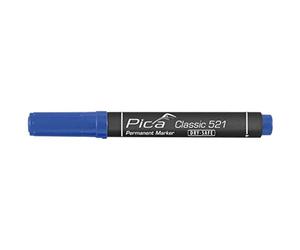 Pica Pennarello Marcatore Marker Indelebile Punta Scalpello Dry Safe 2-6 mm Blu