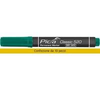 Pica Pennarello Pica Classic Punta Tonda Verde Pezzi 10 520/36