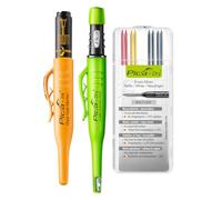 Pica Set di attrezzi per marcatura professionale composto da pennarello Pica Dry 3030, mine di ricambio adatte 4020 (rosso, giallo, grafite) e Pica Ink nero, robusto e ricaricabile