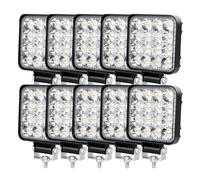 PICAA 10pcs Mini Faro da Lavoro Led Fuoristrada, 3.3 pollici 48W 12v 24v Luci Led Fari Led Fendinebbia per Auto Off road 4x4 Trattore SUV ATV Camion, Spot Fascio bianca 6000K