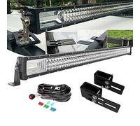 PICAA 130cm 52 Pollici 675W Barra Luminosa a Led Fuoristrada con Supporto di Montaggio Cablaggio Kit, Tripla File 6000K Bianco Fari Led 12V 24V per Auto Camion 4x4 Trattore SUV ATV