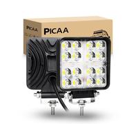 PICAA 2Pcs Faro da Lavoro Led, 4.3 Pollici 48W Spot Luci di Lavoro a Led, Per Auto Fuoristrada Trattore Camion ATV 4x4,12V 24V doppio colore 3000K 6000K Bianco Ambra