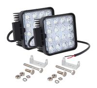 PICAA 2Pcs Faro da Lavoro Led, Quadrato 4 Pollici 48W Inondazione Luci di Lavoro a Led, Fari Led Fuoristrada Per Auto Camion SUV ATV 4x4 Offroad Trattore Barca 12V 24V