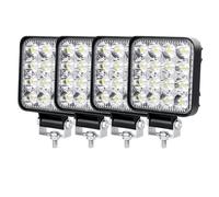 PICAA 4pcs Mini Faro da Lavoro Led Fuoristrada, 3.3 pollici 48W 12v 24v Luci Led Fari Led Fendinebbia per Auto Off road 4x4 Trattore SUV ATV Camion, Spot Fascio bianca 6000K