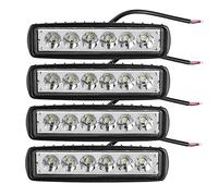 PICAA 4pcs Mini Faro da Lavoro Led Fuoristrada, 6 pollici 18W 12v 24v Luci Led Fari Led Fendinebbia per Auto Off road 4x4 Trattore SUV ATV Camion, Spot Fascio bianca 6000K