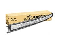 PICAA Barra Luminosa LED 50 Pollici 125cm 7D Tripla Fila 648W Curva Spot Flood per Fuoristrada, Moto, 4WD, SUV, ATV, UTV, Camion - 12V 24V