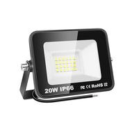 PICAA Faretto LED da Esterno, 20W Faro da Lavoro a LED 6500K, luce di sicurezza LED,Proiettore Super Luminoso, Proiettore da Costruzione per Campeggio, Riparazione Auto, Escursionismo e Pesca