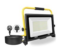 PICAA Faro da Lavoro a LED 6500K, 15000LM Proiettore Portatile Super Luminoso, Rotazione a 180° con Supporto Pieghevole Proiettore da Costruzione per Campeggio, Riparazione Auto, Escursionismo e Pesca