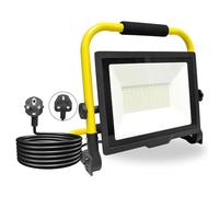 PICAA Faro da Lavoro a LED 6500K, 7500LM Proiettore Portatile Super Luminoso, Rotazione a 180° con Supporto Pieghevole Proiettore da Costruzione per Campeggio, Riparazione Auto, Escursionismo e Pesca