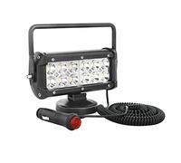 PICAA Faro da Lavoro Led 7 Pollici 36W Con Base Magnetica, 12v 24v per Auto Off Road 4x4 Trattore SUV ATV Camion, Spot Fascio Bianca 6000K Barra Fuoristrada