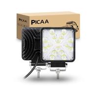 PICAA Luci da lavoro a Led, 2 Pezzis 4.1 Pollici 48W Spot Faro da Lavoro Led, Per Auto Fuoristrada Trattore Camion ATV 4x4,12V 24V doppio colore 3000K 6000K Bianco Ambra