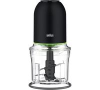 Braun MultiPractic 3 CH3011BK, Tritatutto a Quattro Lame in Acciaio Inox, Due Velocità, Funzione One Push, Tritaghiaccio, Capacità 500ml, Lavabile in Lavastoviglie, 500W, Nero