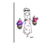 PICANOVA - Libra 40 x 30 cm - Stampa su tela premium - Stampa artistica su telaio in legno da 2 cm per camera da letto e soggiorno di Virgola Art