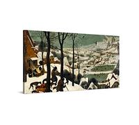 PICANOVA - Pieter Bruegel - The Hunters in the Snow 100x50cm - Quadro Su Tela - Stampa Incorniciata Con Spessore Di 2cm Altre Dimensioni Disponibili Decorazione Moderna - Arte Classica