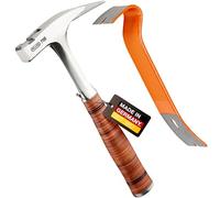 PICARD Martello da latte n. 790 + Mini BlackGiant® + adesivo | peso totale 950 g | nastro liscio | supporto magnetico | anti-corrosione | manico interamente in acciaio con manico in pelle |
