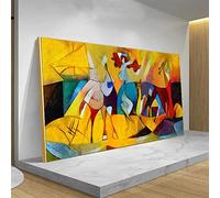 Picasso Famoso Dipinto-Di Picasso HD Stampa Astratta Oro Con Cornice Arte Pittura A Olio Su Tela Immagini di Grandi Dimensioni Wall Art34x59in/85x150cm