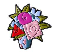 Picasso Inspire - Spilla a forma di fiore, accessorio artistico unico, realizzato in lega, per uso quotidiano o eventi in galleria, spilla in metallo astratta contemporanea, Misura unica, come