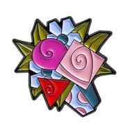 Picasso Inspire - Spilla a forma di fiore, accessorio artistico unico, realizzato in lega, per uso quotidiano o eventi in galleria, spilla in metallo astratta contemporanea, Misura unica, come