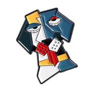 Picasso Inspire - Spilla a forma di fiore, accessorio artistico unico, realizzato in lega, per uso quotidiano o per eventi artistici, da indossare tutti i giorni, Misura unica, come descritto