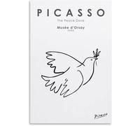 Picasso Stampe Picasso La Pace Colomba Linea Poster Picasso Tela di Canapa Arte Della Parete Picasso Pittura Immagine Estetica Per La Decorazione Della Parete Della Casa 50x70cm Senza Cornice