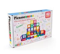 PICASSO TILES Costruzioni Magnetiche Multicolore 42 Piastrelle Cave