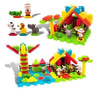 Picasso Toys PTB100 100pc Hedgehog 3D Building Blocks Safari Theme STEM Educational Set for Ages 3+