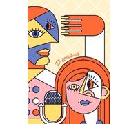 Picasso's Vision: Abstract Cubism Art Notebook: 100 Pages College Ruled Journal, Vibrant Modern Art Cover, Abstract Faces Design for Artists and Writers, 6 x 9 Inches