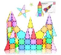 PicassoTiles 32pezzi Booster di razzo a blocchi magnetici Set tematico Magneti Costruzione Giocattolo Kit educativo Ingegneria STEM Playset di apprendimento Sviluppo cervello bambino Blocchiimpilabili