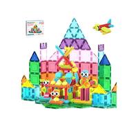 PicassoTiles Magnetic Tiles & Hedgehog 2 in 1 Interlocking Brush Connector Magnetic Building Blocks Construction Set Learning Playset STEM Toys Development Preschool Education Toy Toddler Age 3 Up