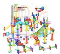 PicassoTiles Marble Run - Set da 150 pezzi di piastrelle magnetiche da corsa, set da gioco STEM Building & Learning Kit educativo per lo sviluppo del cervello dei bambini, ragazzi e ragazze, età 3 4 5