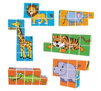 PicassoTiles - Puzzle magnetico per l'espressione, giocattolo da costruzione, cubi da abbinare e mescolare, magnete, giocattoli sensoriali per la