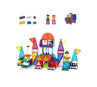 PicassoTiles Set di 333 Piastrelle Magnetiche 3D per Costruzioni, Gioco Creativo per Bambini dai 3 Anni in su