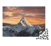 Picca della montagna della nevePuzzle Classico 1000 Pezzi Cartone Riciclato Relax Mentale Per Famiglia Anziani, Attività Indoor, Regalo Natale Nonni 52x38cm/1000pcs