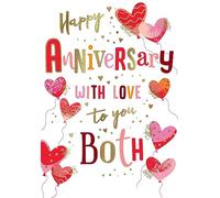 Piccadilly Greetings Avant Garde Studios - Biglietto di auguri Happy Anniversary per entrambi, 22,9 x 15,2 cm