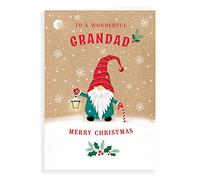 Piccadilly Greetings Biglietto di auguri di Natale con personaggio nonno - 17,8 x 12,7 cm