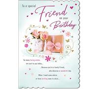 Piccadilly Greetings Biglietto di compleanno tradizionale per amici, 22,9 x 15,2 cm