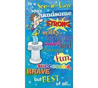 Piccadilly Greetings Biglietto di compleanno umoristico per genero - 23 x 12,7 cm